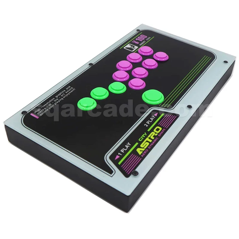 RAC-J800B All Buttons Hitbox Style Arcade Joystick Fight Stick video Game Controller For PS 4/PS 3/PC Sanwa OBSF-24 30 Artwork