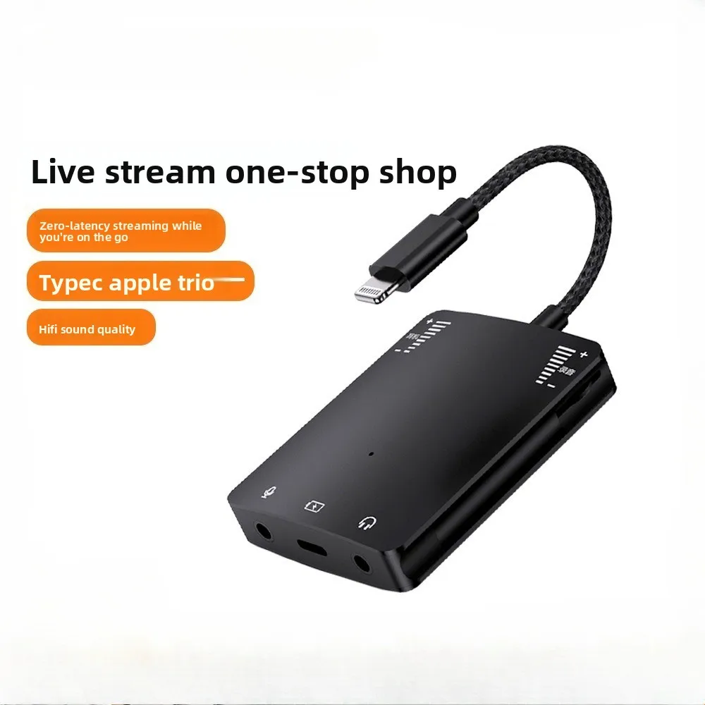 

Live No. 1 is suitable for Apple Type-C noise-free Xiaomi Huawei mobile phone sound card adapter live broadcast converter