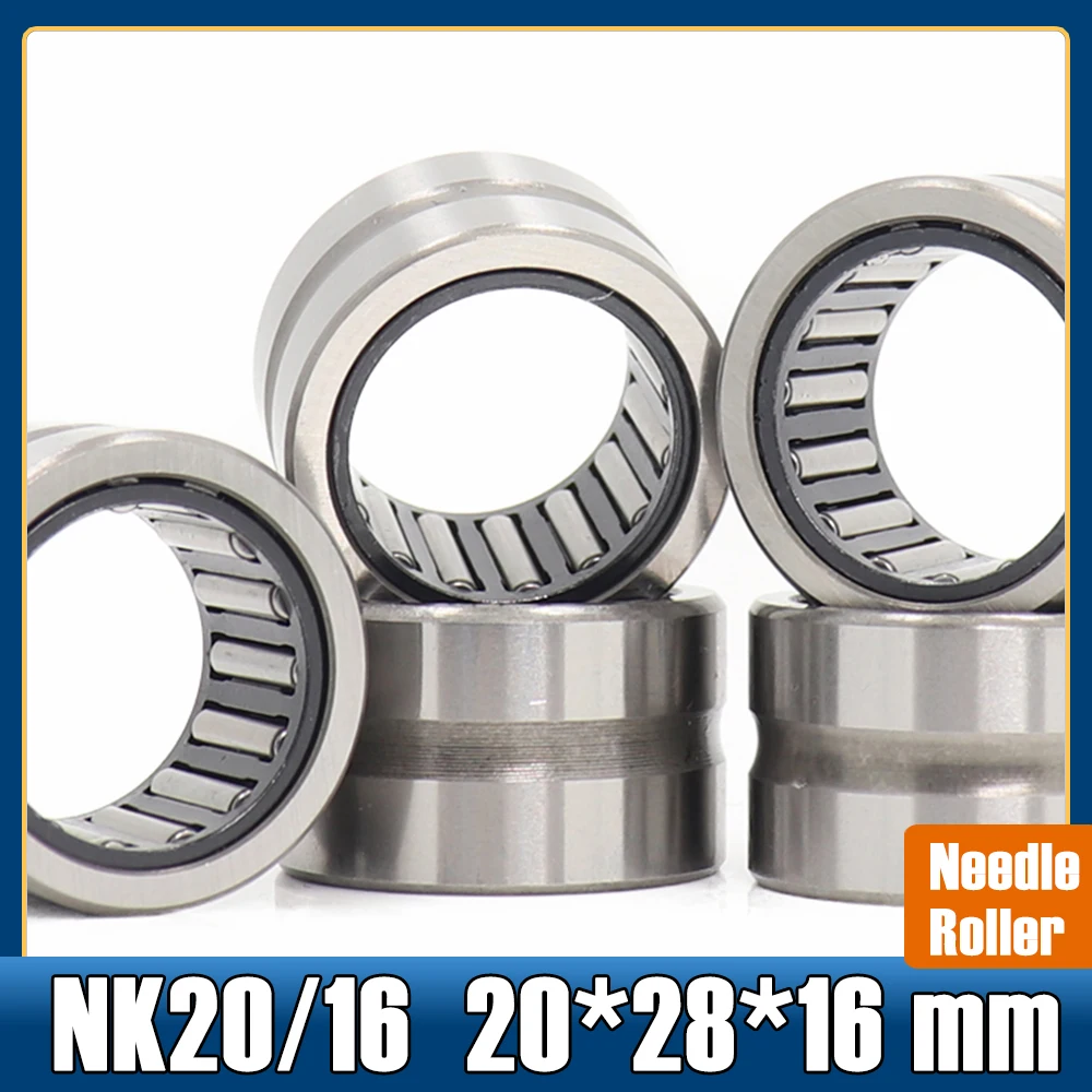 NK20/16 Bearing 20*28*16 mm 5PC Solid Collar Needle Roller Bearings Without Inner Ring NK20/16 NK2016 644802 Bearing