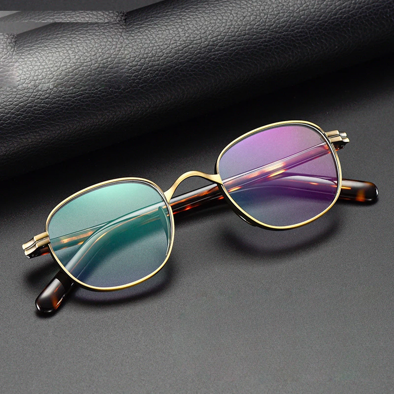 

Ultra Light Pure Titanium Eyeglass Man Small Size Fashion Retro Round Eyeglasses Widened Design Optical Prescription Eyeglasses