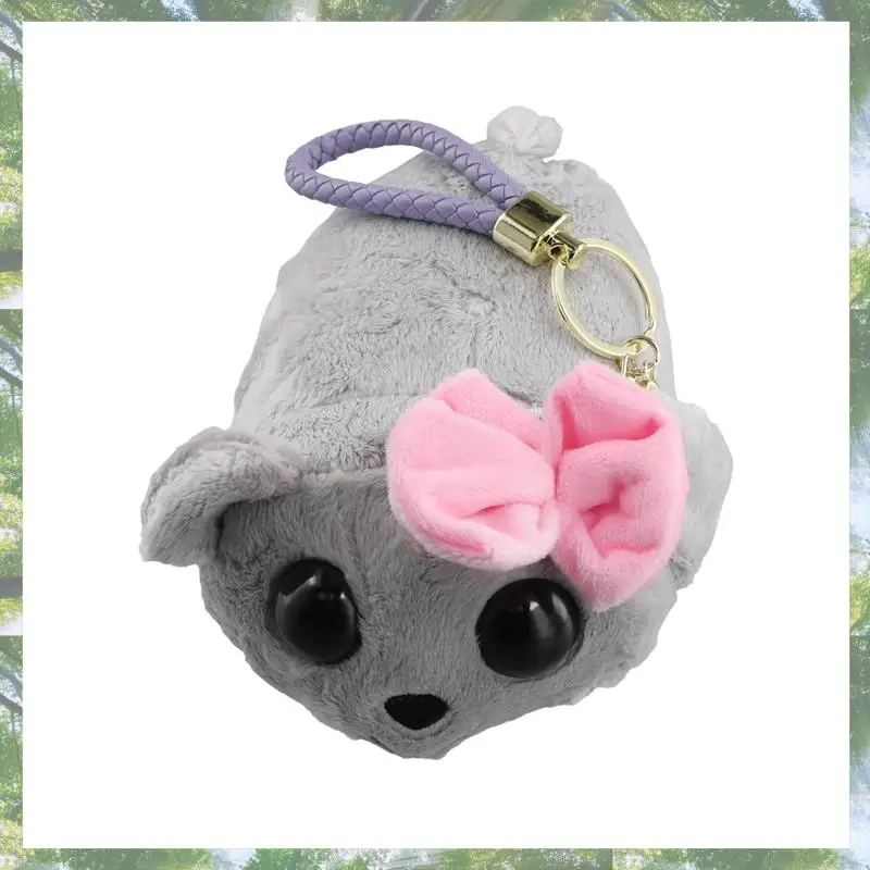 T84C-Carino Criceto Triste Peluche Portachiavi Criceto Triste Meme Peluche Pendanttoy Figura Peluche Peluche Portachiavi Decorazione