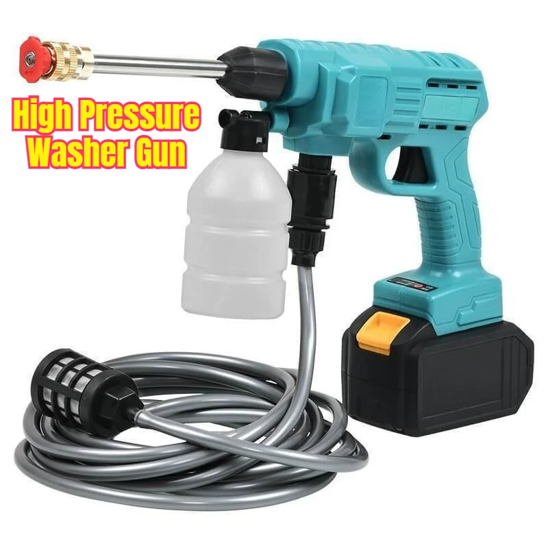 

High Pressure Washer Gun Electric Cordless Car Washing Water Gun Foam Machine for Auto Home Garden with 36V 1 Charge 1 Battery