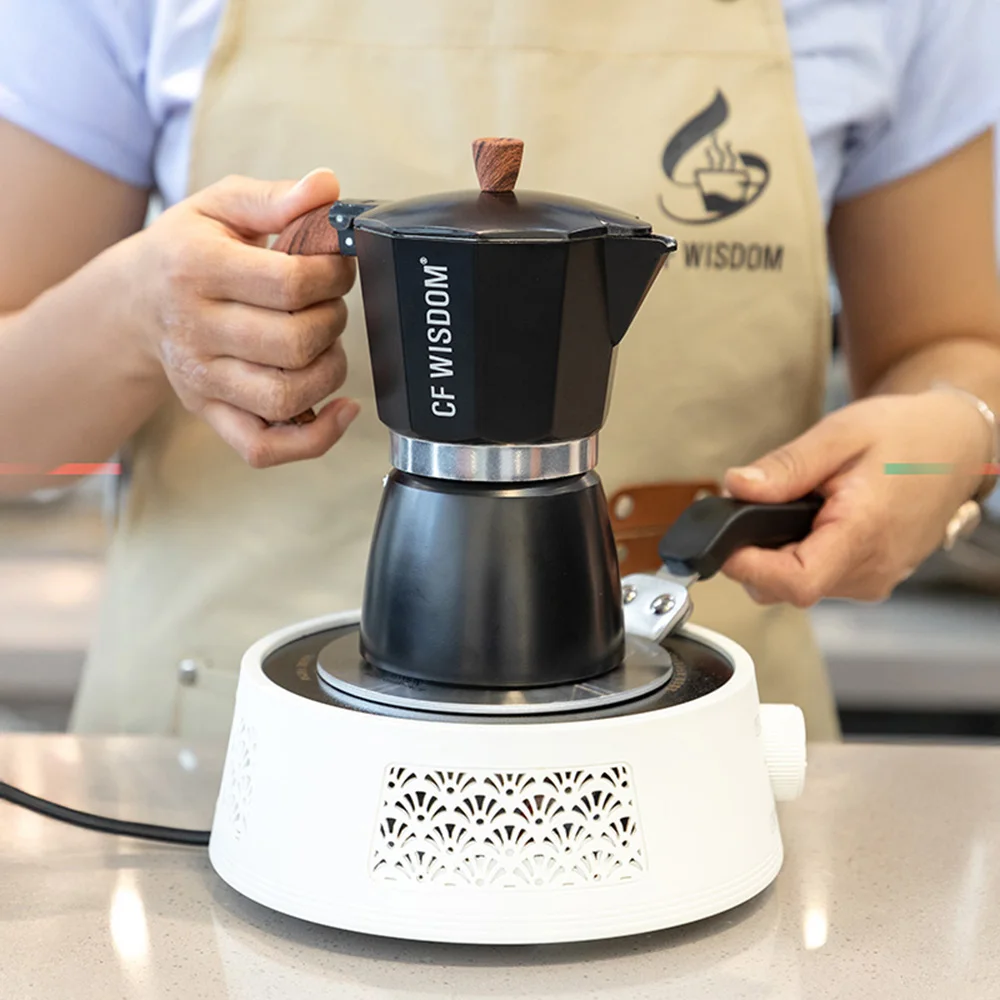 

CF Wisdom Coffee Mocha Pot, 6 Cups Mocha Coffee Pot, Home Coffee Accessories, Italian Coffee Maker, 300ml