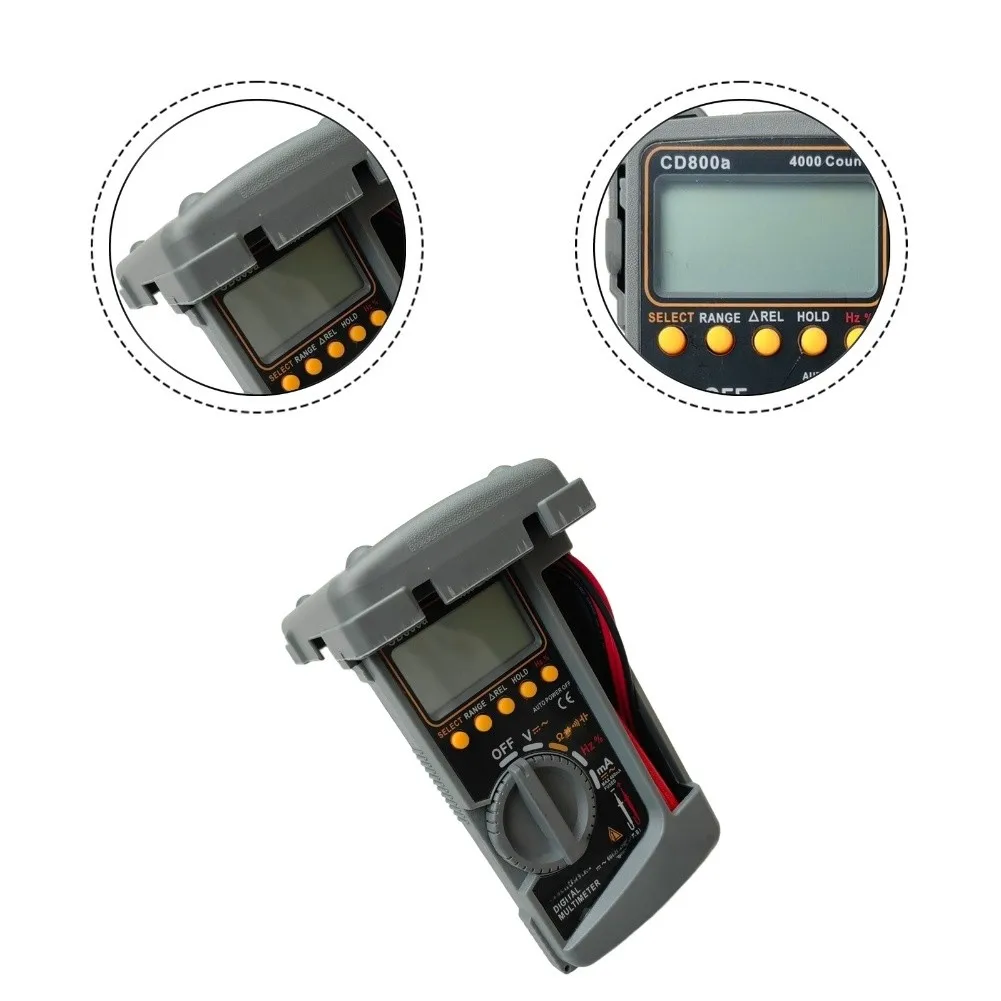 Professional CD800a digital multimeter 4000 count auto range with voltage current resistance frequency testing functions CAT III