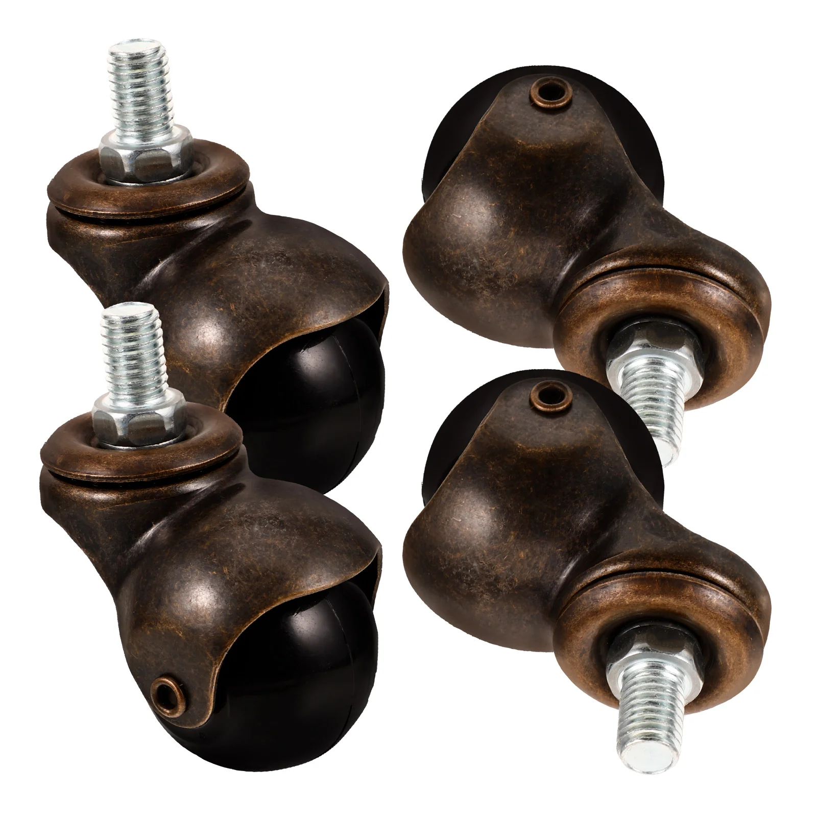 4 Pcs Brake Swivel Casters Office 800X600X450CM Copper Heavy Duty Wheels Chair