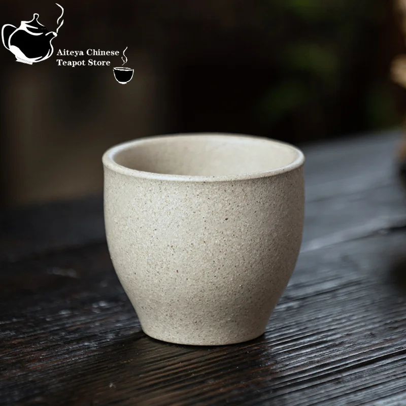 Yixing Handmade Raw Ore Purple Clay Cup Seven Star White Jade Section Master Cup Small Mouth Cup Tea Set 120ml Single Cup