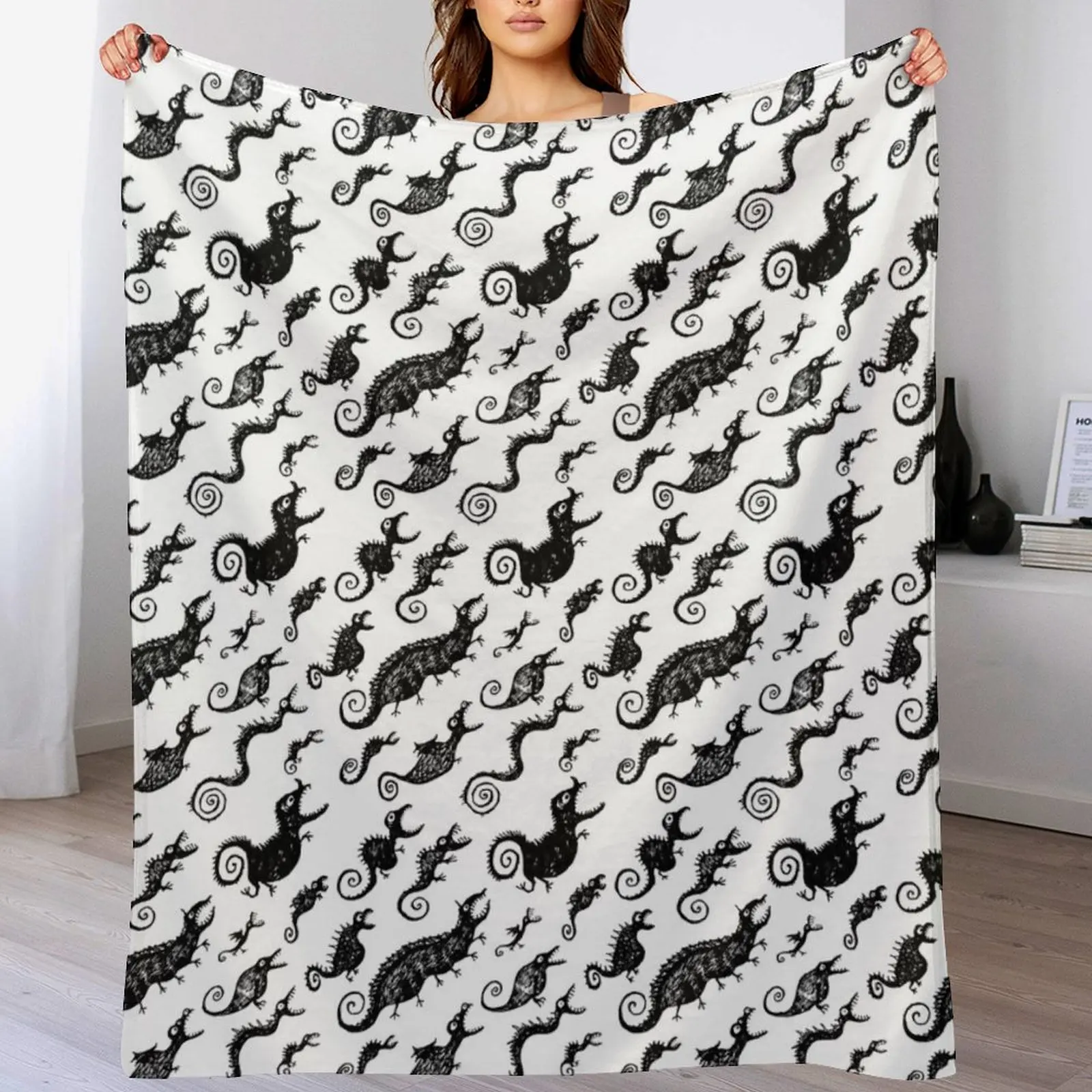 

Monster Pattern 1 Throw Blanket Giant Sofa Beautifuls Custom Decoratives Blankets