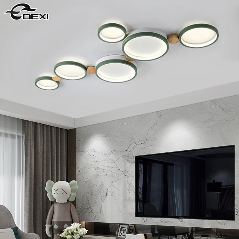 Nordic Living Room Ceiling Light Bedroom Dining Hall Chandelier Balcony Cafe LED Chandelier Bar Cloakroom Lron Lighting Fixtures