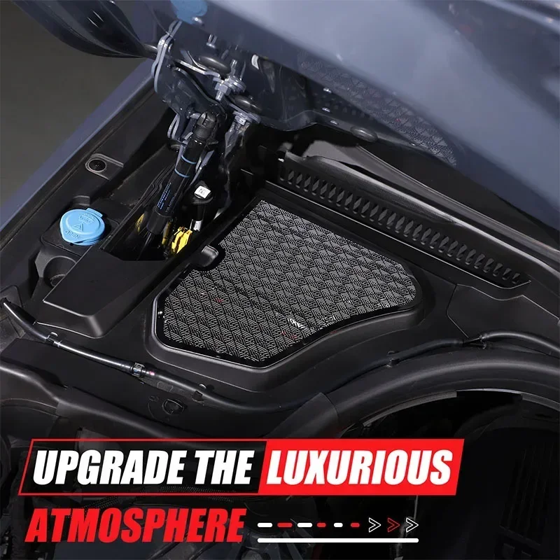 For BMW 5 Series G60 2024+stainless Steel Black Car Front Engine Compartment Dust Cover Car Modification Accessories