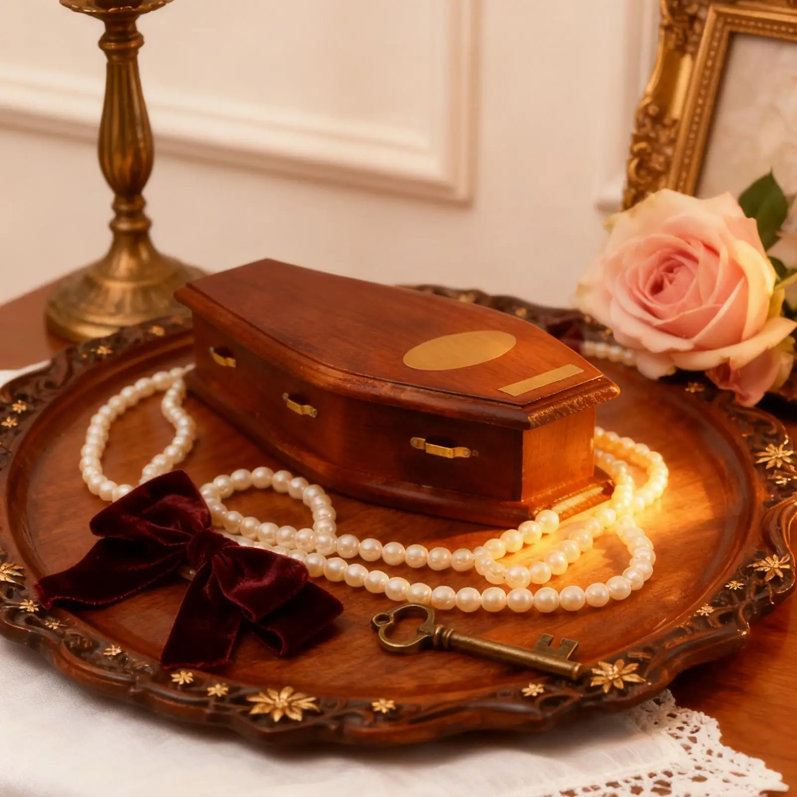 Miniatur-Schatulle im Maßstab 1:12, Ornament-Display-Stück, Mini-DIY-Mikroszene, DIY-Einrichtungen, Holzschatulle, Puppenhaus-Einrichtung