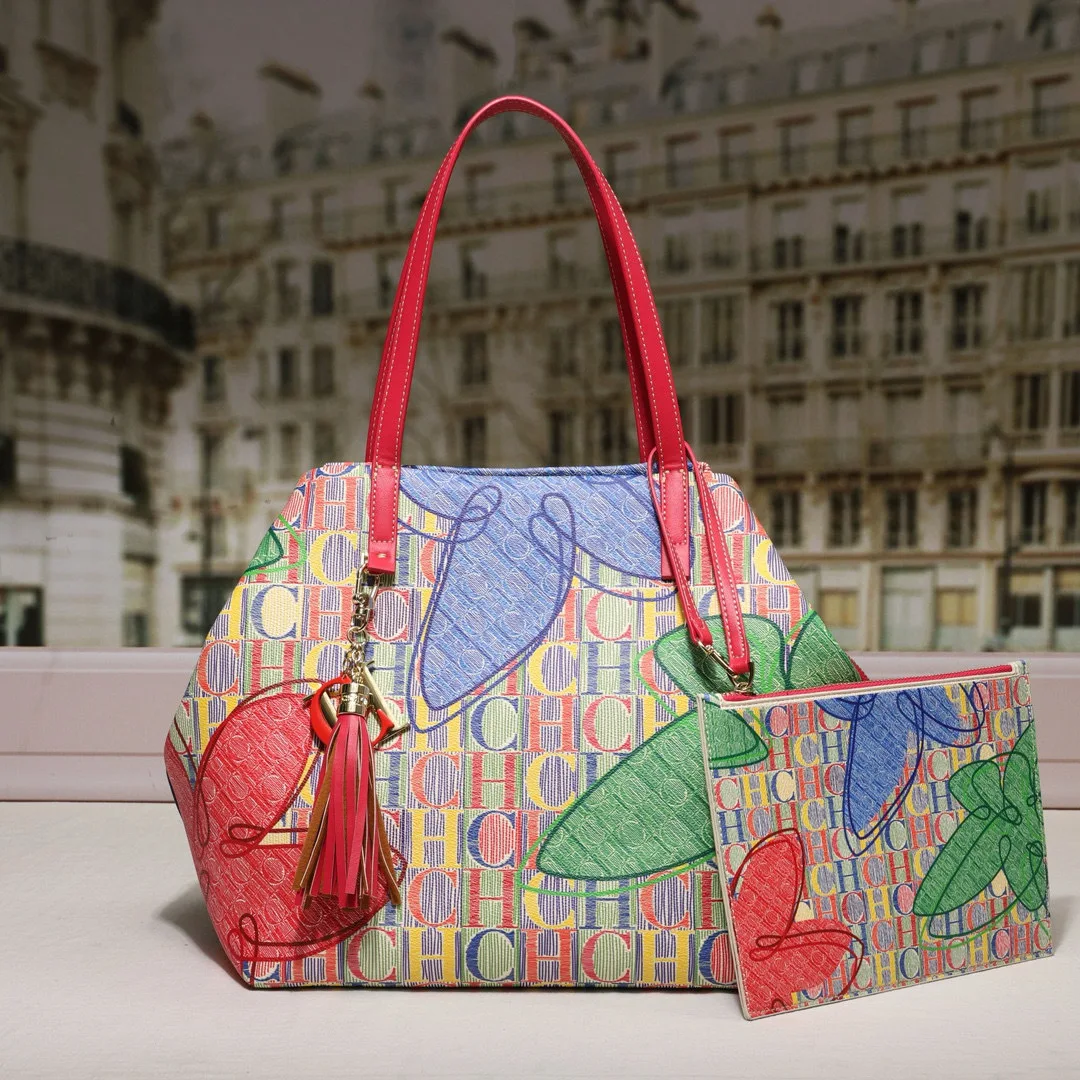 

Women Fashion Print Tote Bag Large Capacity Shopping Bag Laptop Computer Shoulder Mother Daughter Bag