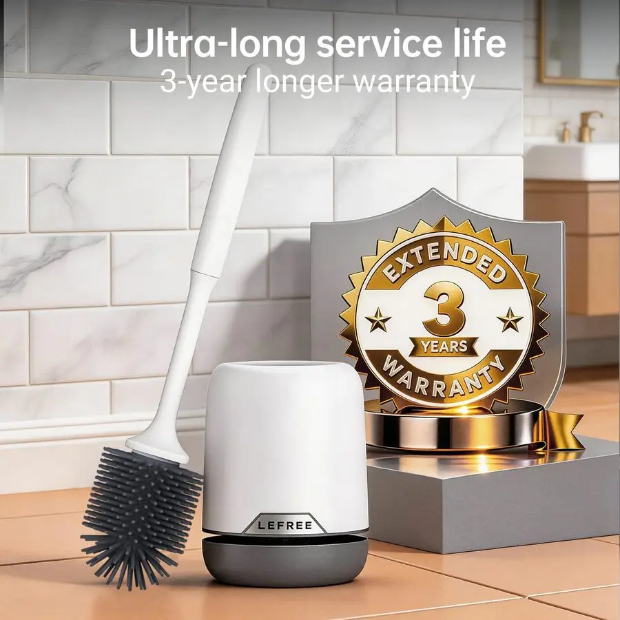 

3 Pack Silicone Toilet Brush,Rubber Toilet Bowl Brush and Holder Set with Ventilated Holder, Toilet Cleaner Brush for Bathroom,F