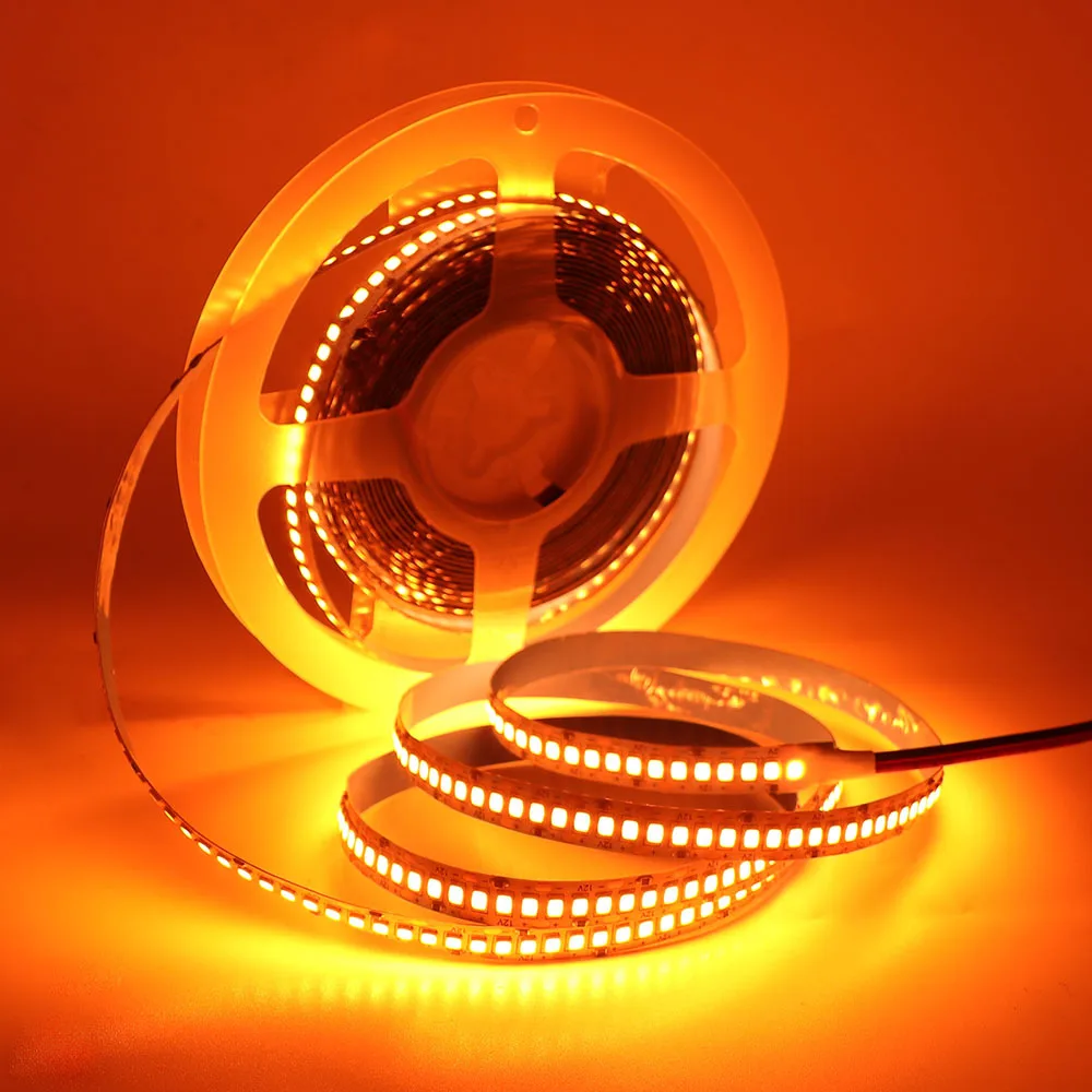 12V 4mm 8mm 10mm Orange Amber Flame LED Flexible Strip 1800k 1900k 240leds/m 120leds/m Soft Flexible Tape 5M/Roll