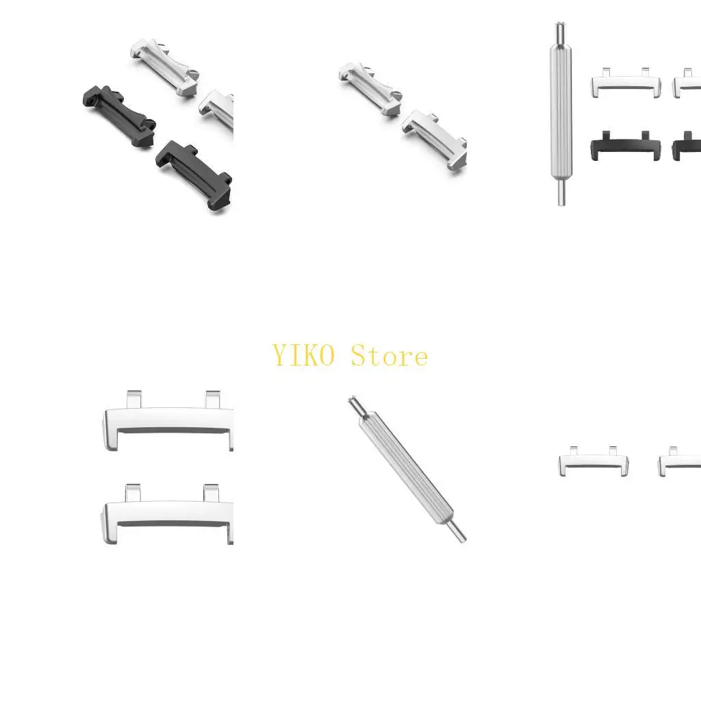 K32C Stainless Steel Watch Band Adapter Clasp Connectors for 22mm Straps Long Durability