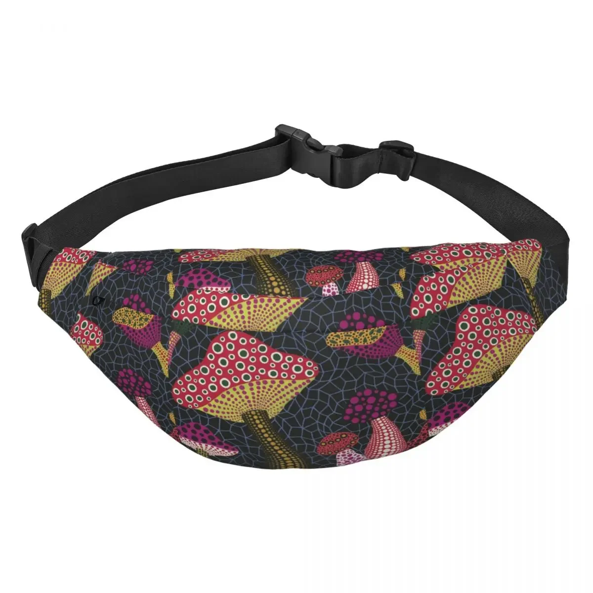 Fashion Yayoi Kusama Art Fanny Pack for Cycling Camping Women Men Abstract Pop Art Sling Crossbody Waist Bag Phone Money Pouch