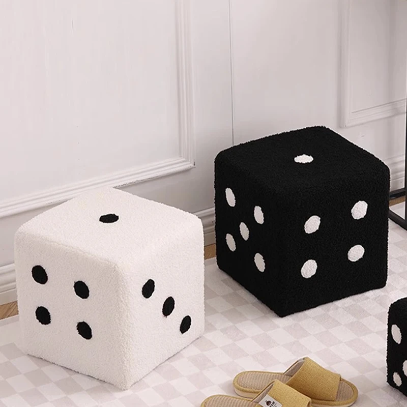 

Small Foot Stool Child Modern Minimalist Filler Dice Stool Cushions Living Room Nordic Entryway Taburete Household Products