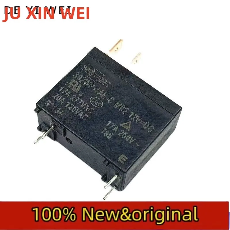 10PCS 302WP-1AH-C M02 12VDC T03  New air conditioning motherboard water heater microwave oven relay A set of 17A 4 feet