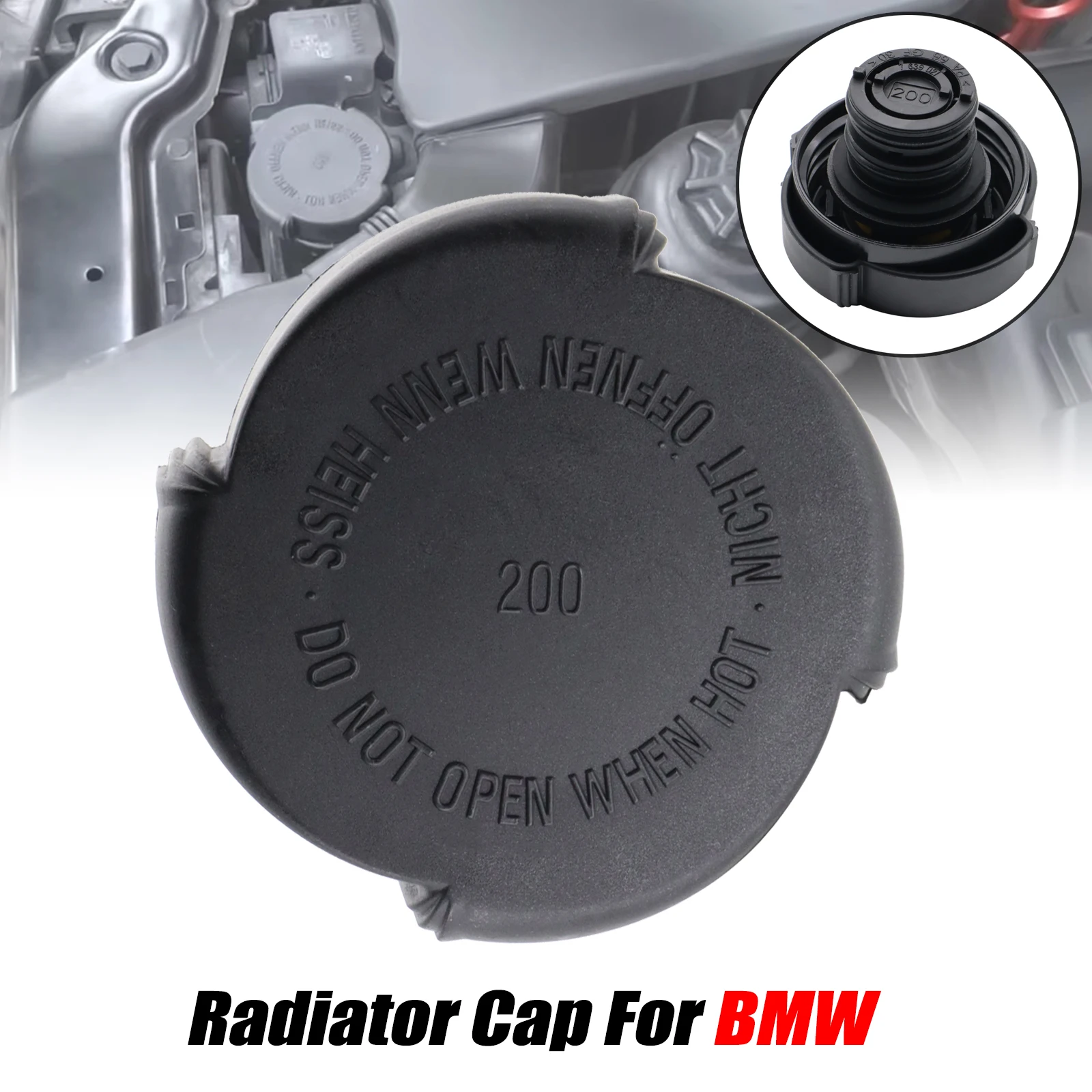 Car Expansion Tank Cap Radiator Cover For BMW 3 5 6 7 Series E46 E36 E39 E60 E34 F10 X3 17111712492 Replacement Auto Accessories