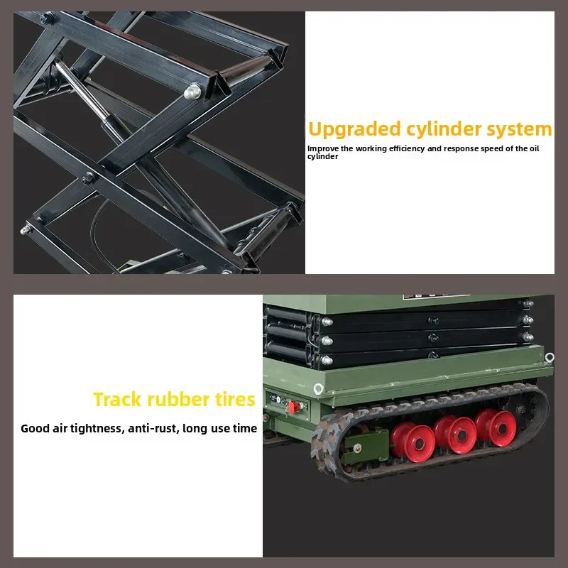 Customized self-leveling crawler scissor type aerial work full self-propelled hydraulic lifting platform