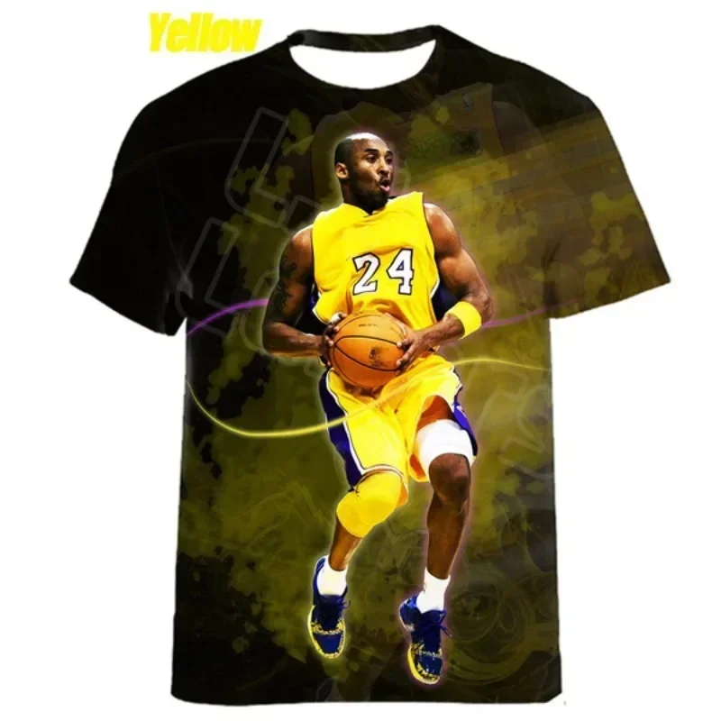 Kobe Trend Latest Style Basketball Star 3D Printing T-shirt Men and Women Style Short-sleeved T-shirt Cosplay Men's Clothing