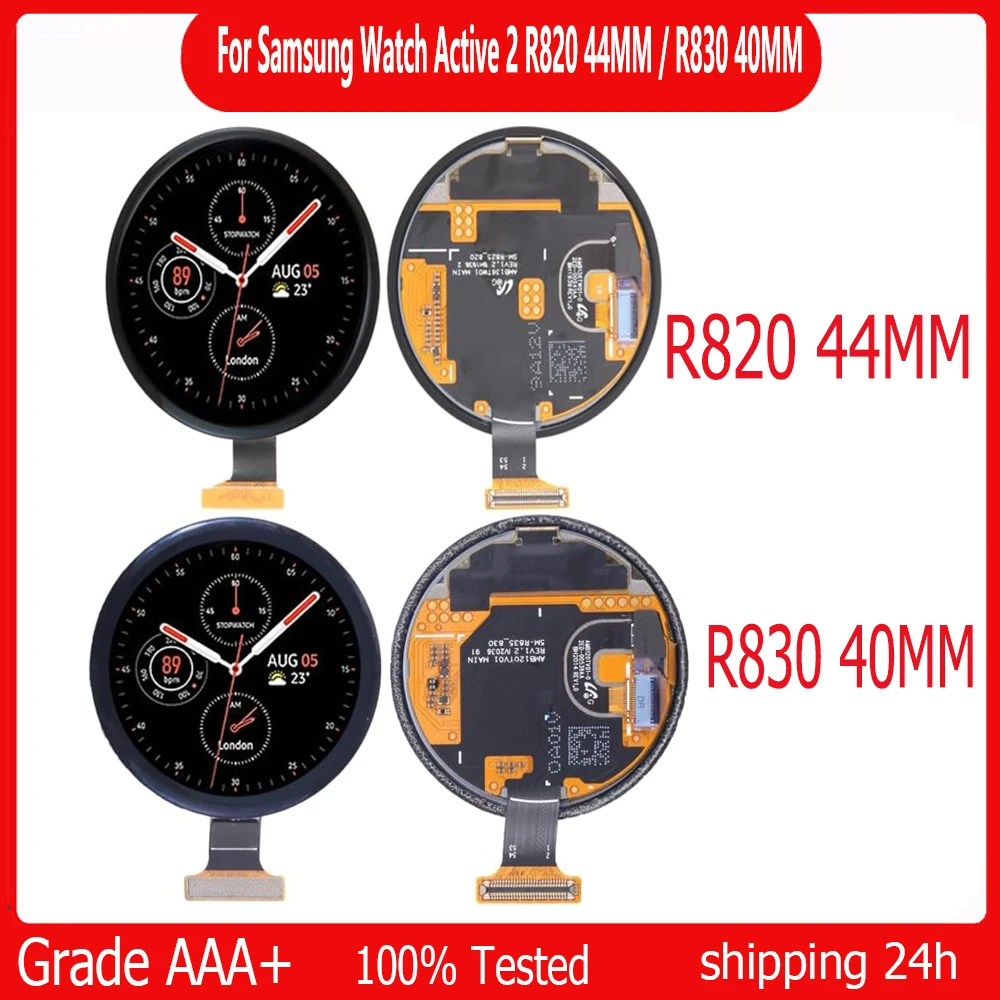 Super AMOLED For Samsung Watch Active 2 R820 44MM / R830 40MM LCD Display Digitizer Assembly Touch Screen For Samsung Active2