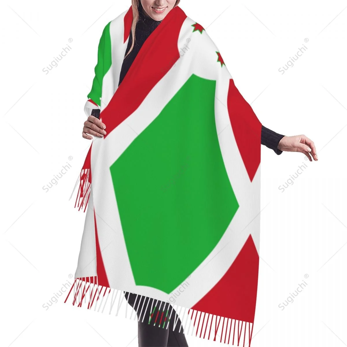 Écharpe Burundaise Multifonction Unisexe, Pashmina Chaud, Châle Rond Hijab, Printemps, Hiver