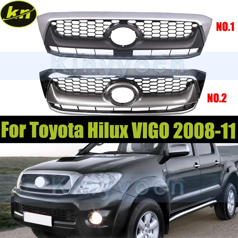 

Car Front Bumper Grill Mask Radiator Grille For Toyota Hilux VIGO 2008 2009 2010 2011 Car Front Bumper Mesh Grille