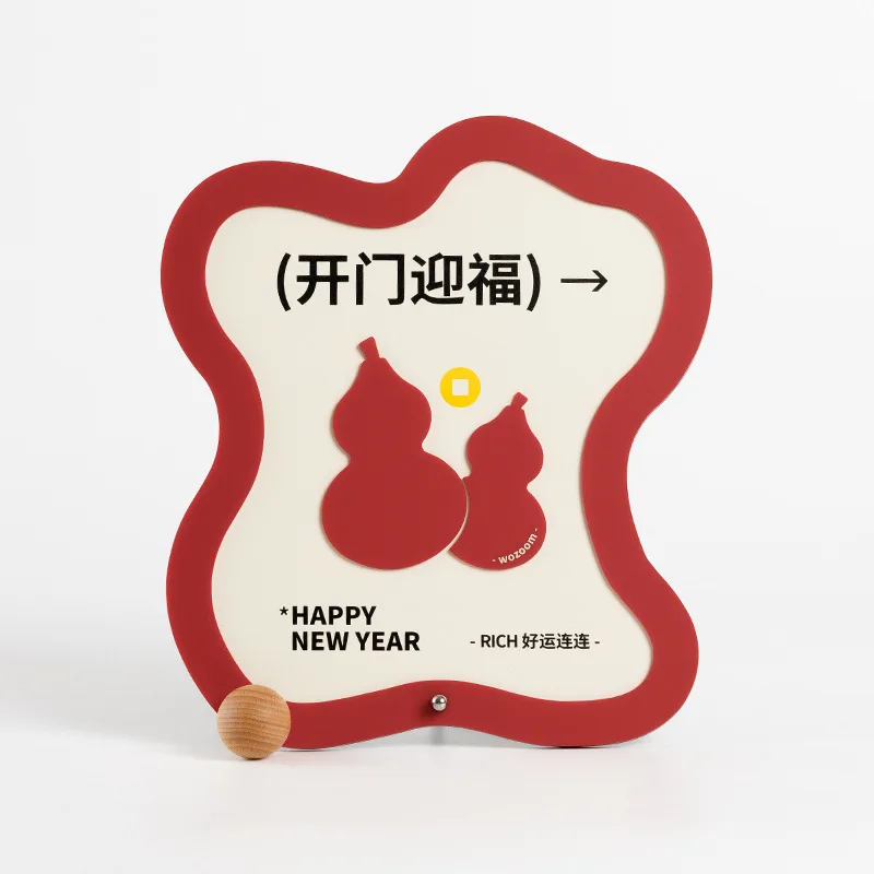 

Modern Wooden Blessing Decor for Entryway TV Cabinet Wine Bar Countertop Luxury Home Ornament Miniature Display Model