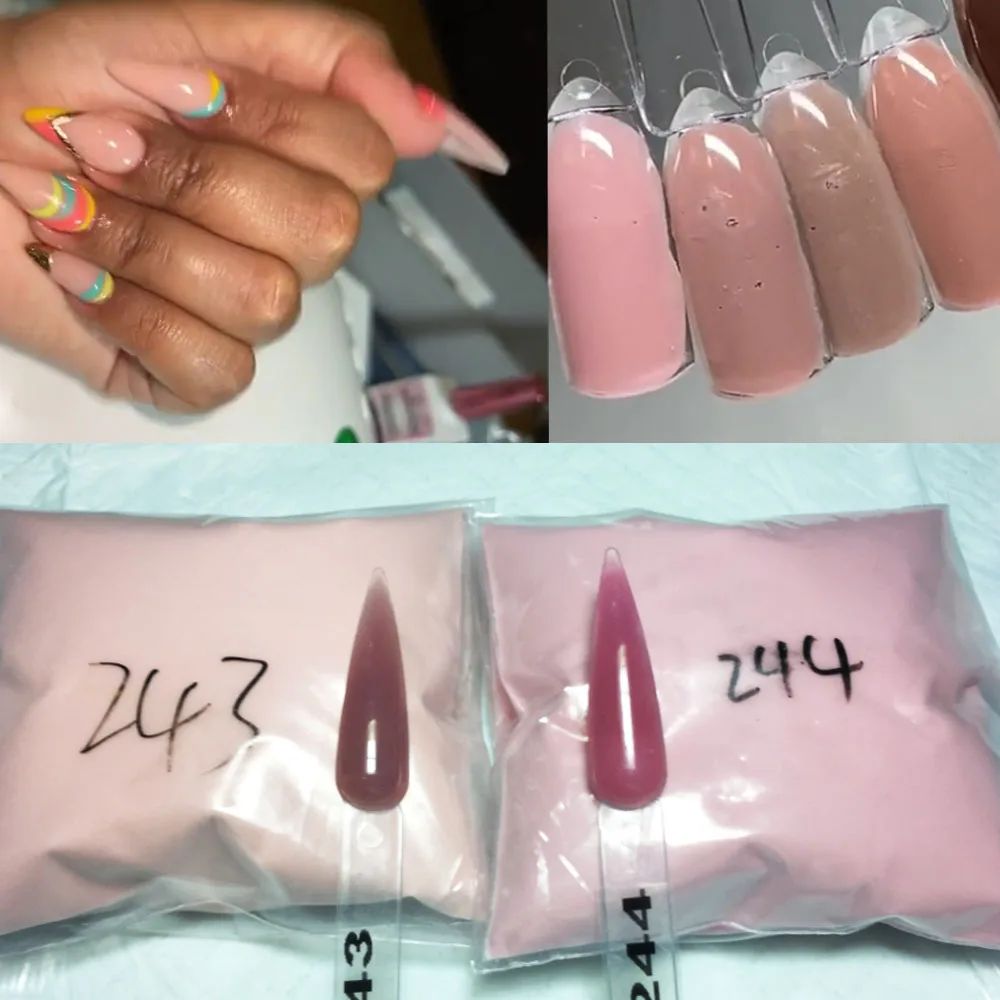 

100g Nude Nail Acrylic Powder,10 Colors Crystal Pink Extension/Dipping/Engraving Nail Art Acrylic Powder Manicure Supplies F2