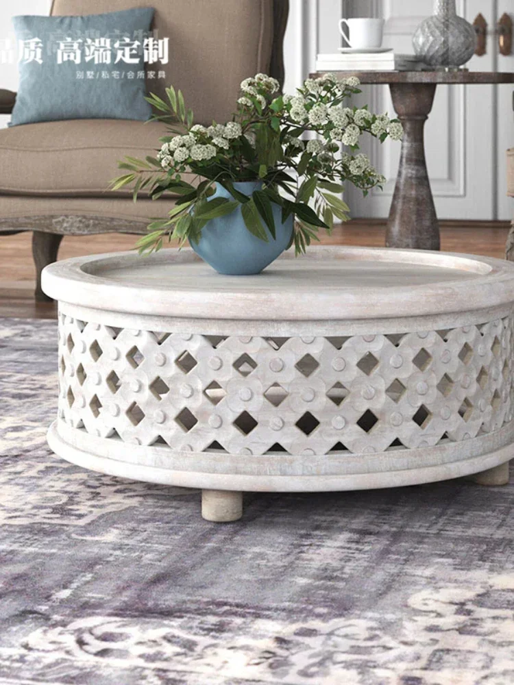 TAO American Retro Round Tea Table Designer Advanced Sense Tea Table