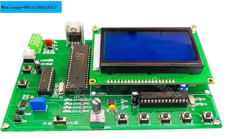 Electronic Assembly Kit Simple Digital Oscilloscope DIY Electronic Kit Printed Circuit Board for Competition Training