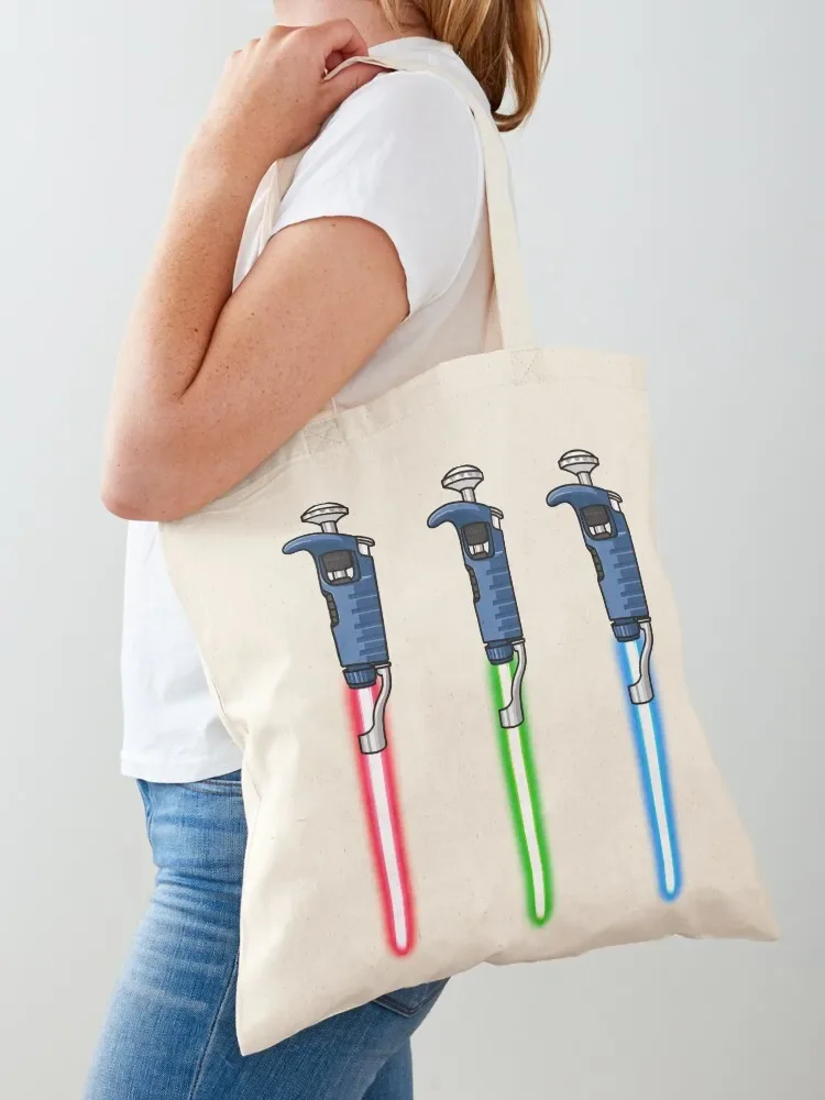 Biology pipette RGB set (pipesabers) Tote Bag great bag tote bag canvas Woman shopper