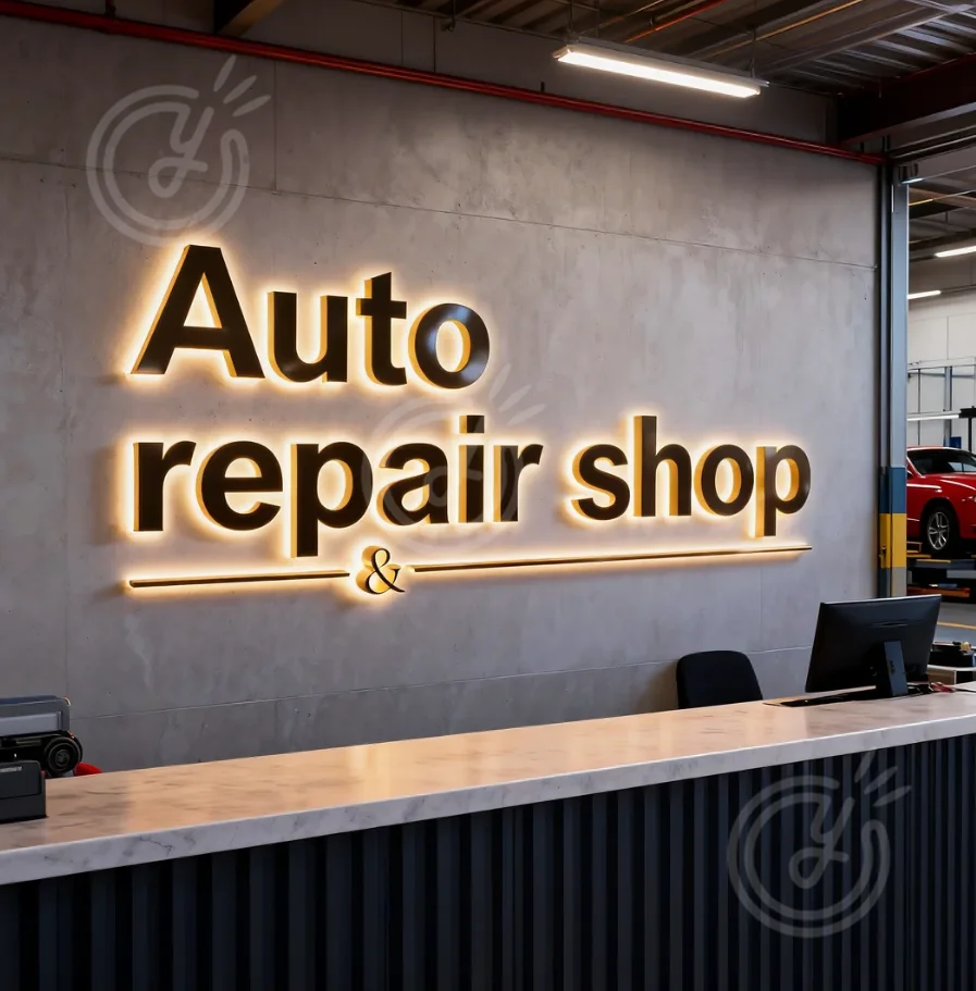 ป้ายโลโก้ร้านซ่อมรถยนต์แบบกำหน - Auto Repair Shop Logo บทวิจารณ์และราคา