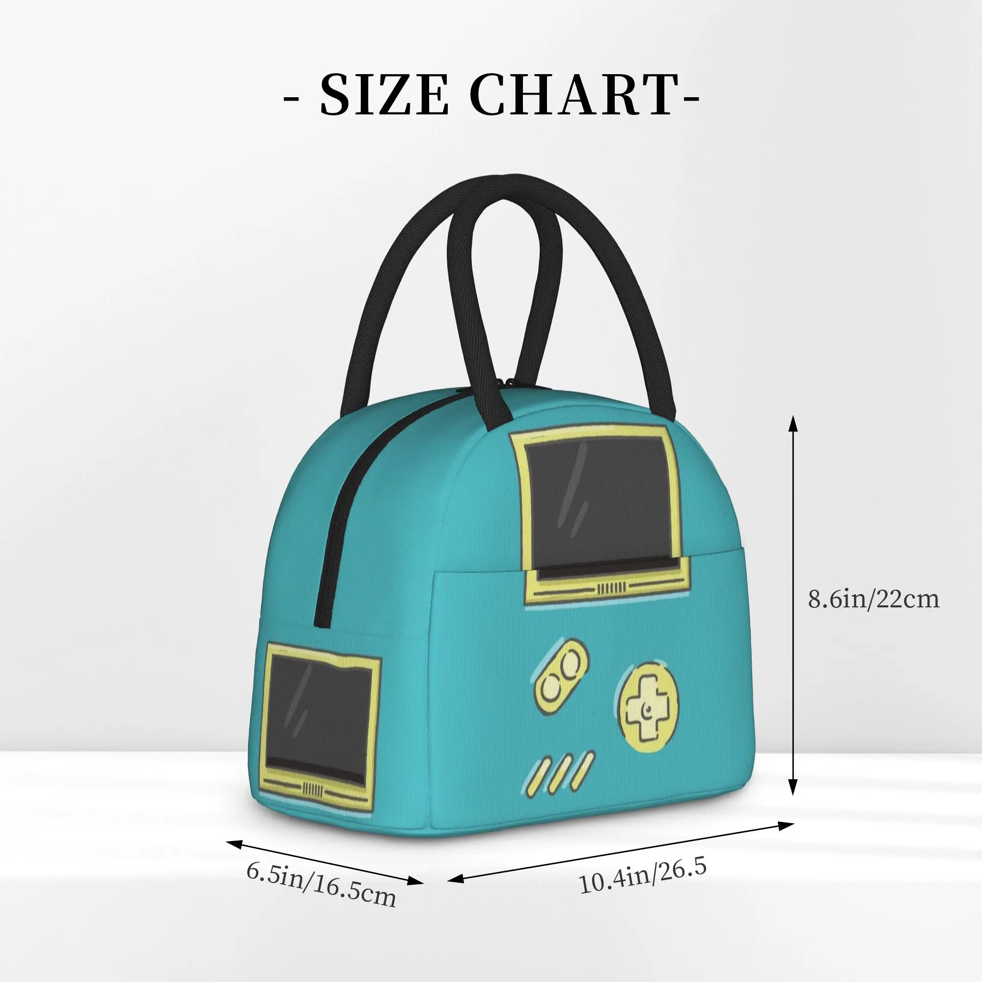 Games Console Handheld Gamer Handheld Thermal Cooler Bag Controller Durable Insulated Lunch Bag Multifunction Container Box Work