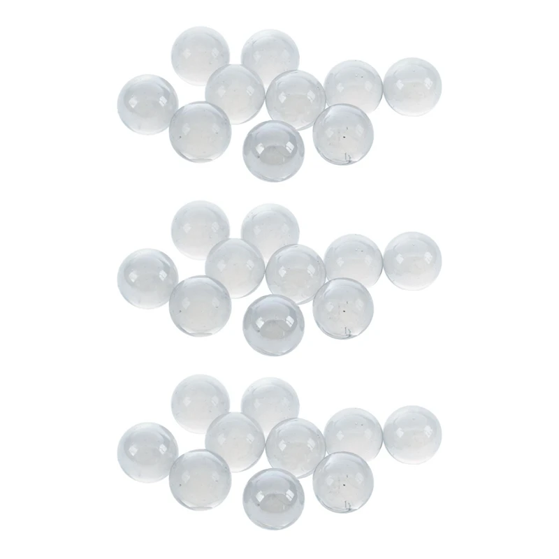 30 Pcs Marbles 16Mm Glass Marbles Knicker Glass Balls Decoration Color Nuggets Toy Transparent