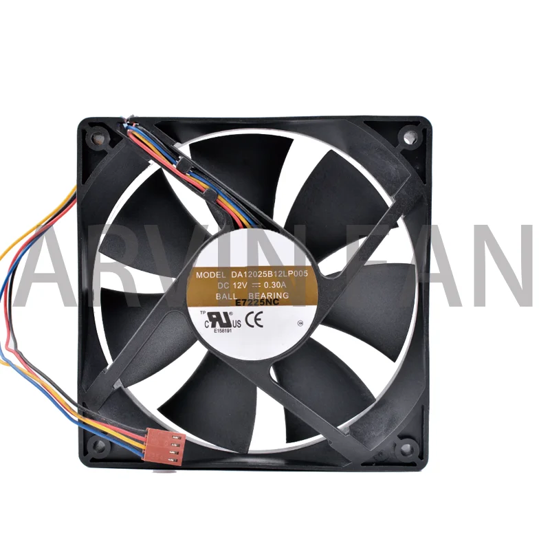 COOLING REVOLUTION DA12025B12LP005 120mm Fan 12cm 12025 12V 0.30A 4-wire PWM Computer CPU High Air Volume Cooling Fan