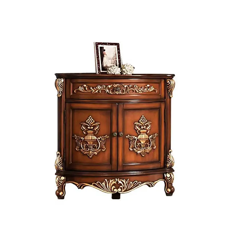 

Corner Cabinet Solid Wood American Country Entrance Corner Corner Storage Cabinet Retro Furniture