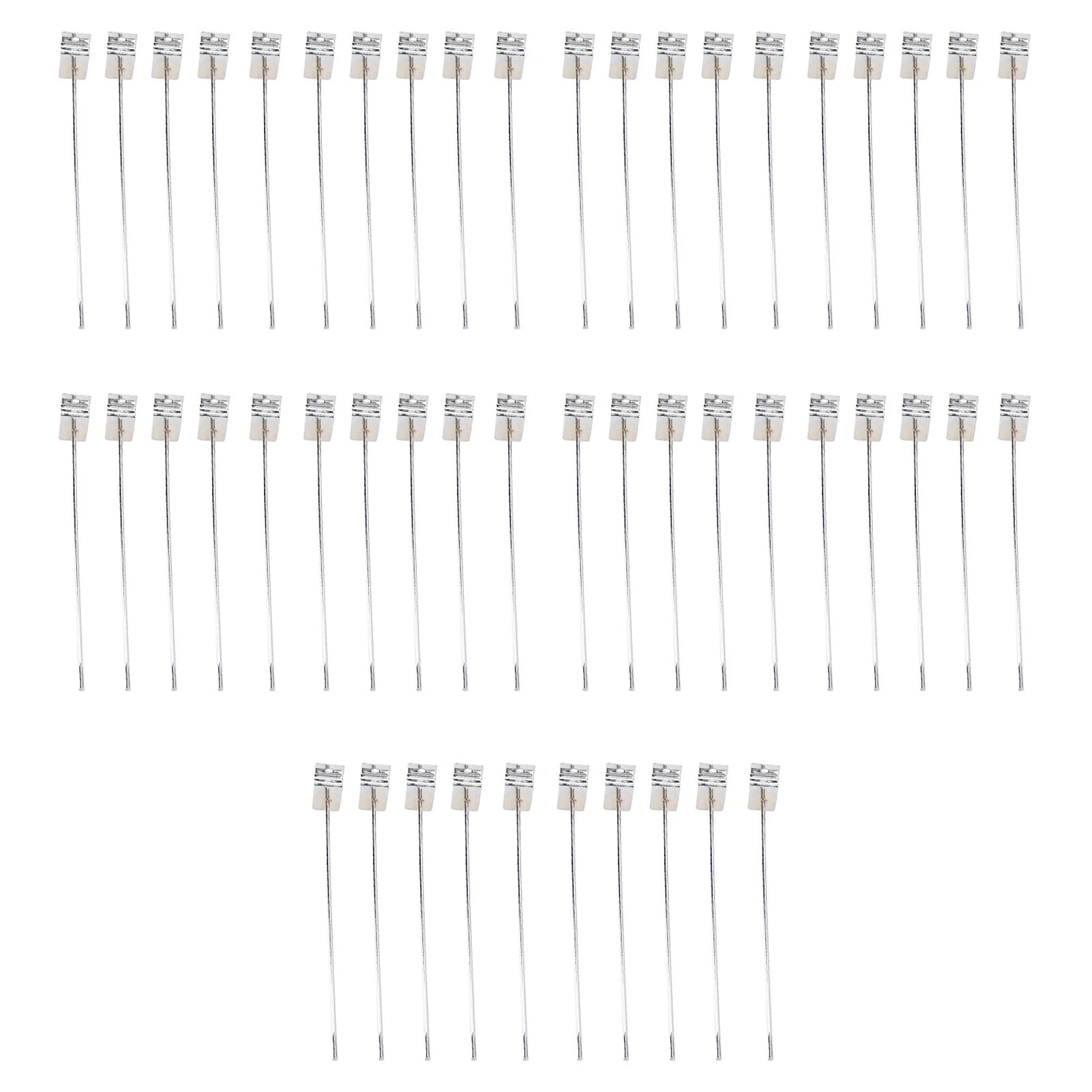 50 Ganchos para Ranuras de Pared de 20 cm y 3,3 mm, de Aleación de Aluminio, para Colgar en Paredes de Ranuras, para el Hogar y Centros Comerciales