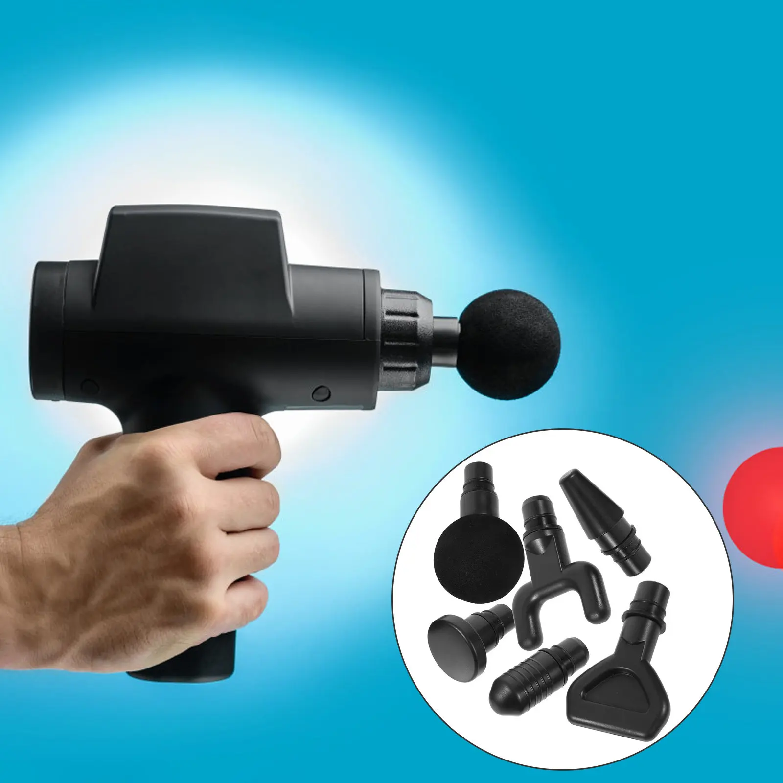 

1 комплект адаптеров для фитнес-массажера для восстановления мышц, эргономичный дизайн для бегунов и тяжелоатлетов, компактное и удобное хранение