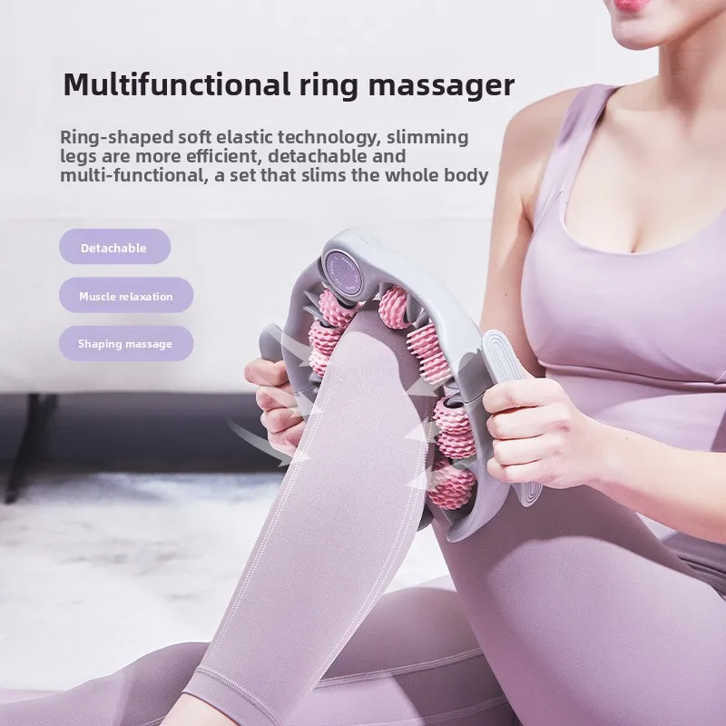 Kreisförmige Beinklemmenrolle, Silikon, schlankes Wadenmassagegerät, Beinmuskeleliminierung, Yoga, Fitness, Training, Hilfsausrüstung