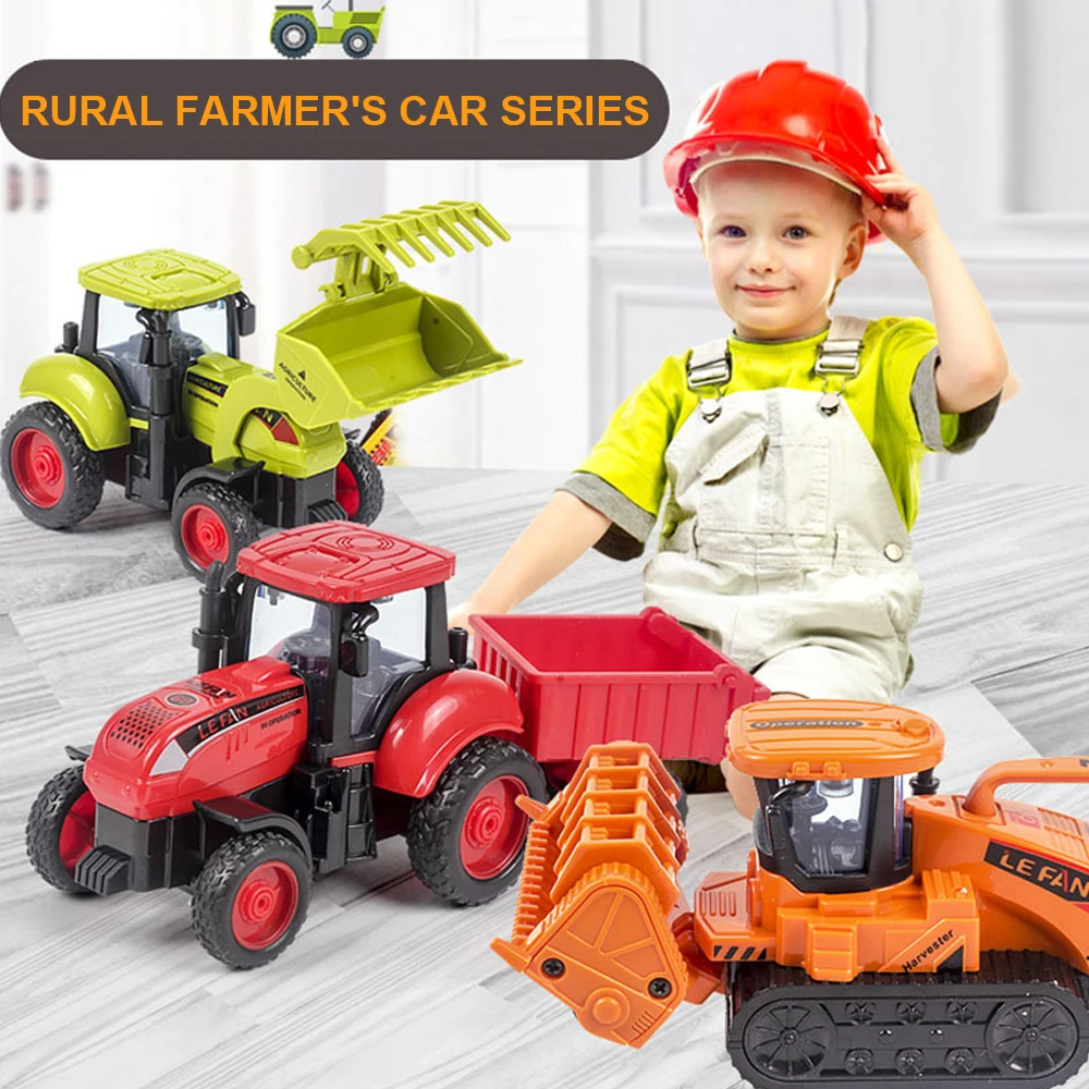

Farmer's Car Toy Series,Simulation Tractor Inertia Anti Drop Combined Agricultural Vehicle Transport Vehicle Children's Toy,XT29