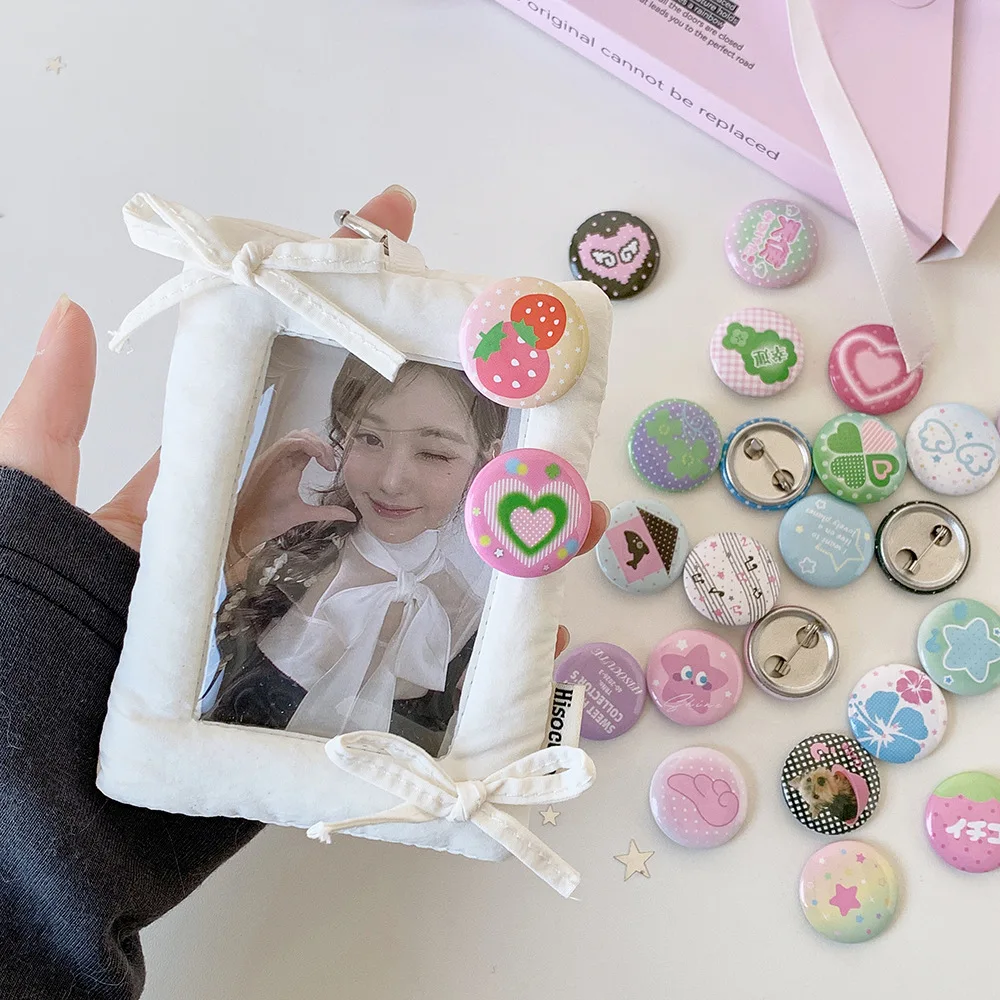 INS Cartoon Angel Wings 25mm 6pcs Set Brooch Cute Mini Girls Crossbody Bag Decoration Badge Pendant Accessories Gifts