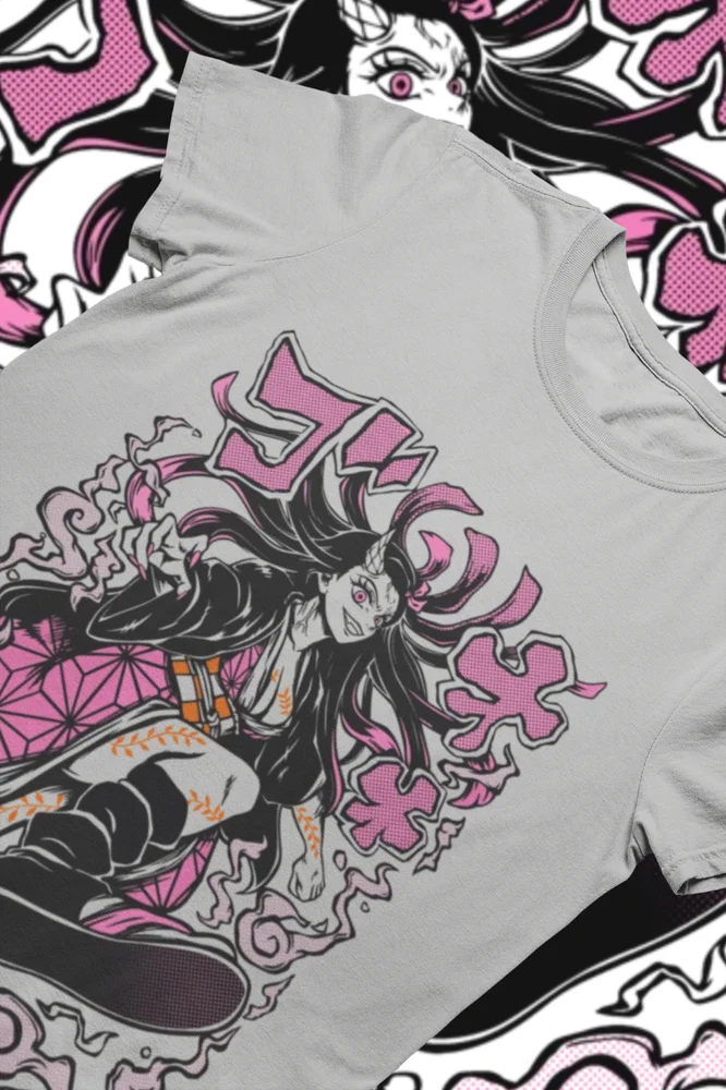 Nezuko Shirt Demon Slayer Kimetsu No Yaiba Tshirt Tanjiro Zenitsu Anime t-Shirt