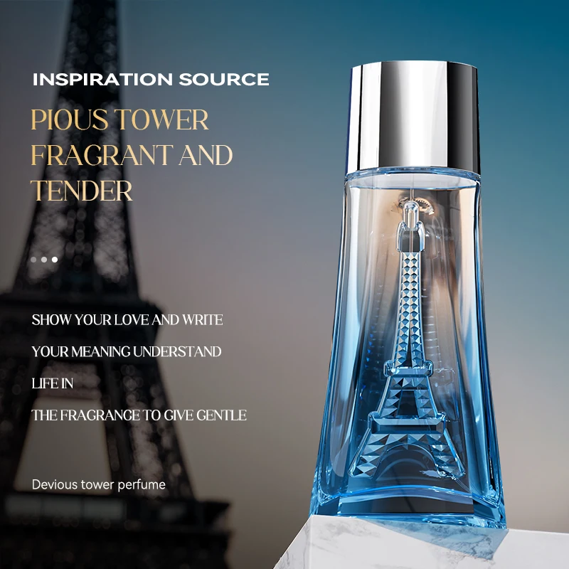 عطر نسائي عطري منعش شرقي مزين بالزهور أو دو تواليت مع صندوق هدايا تغليف هدايا العيد