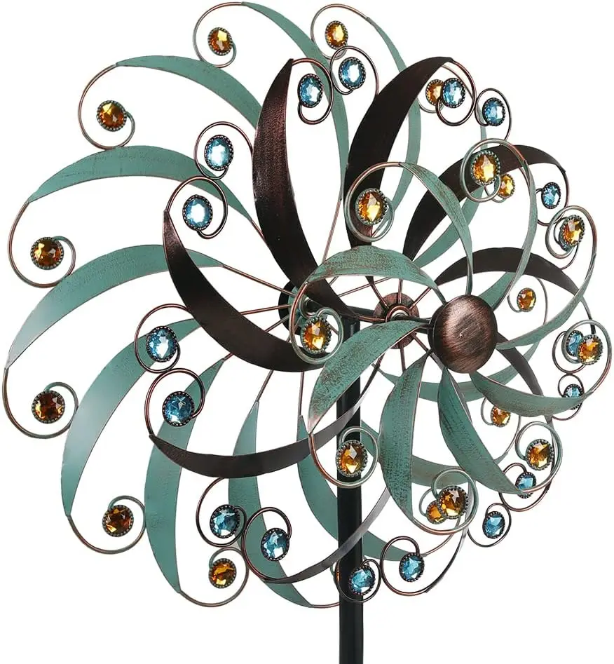 Large Metal Wind Spinners for Outdoor, Metal Yard Art Wind Sculptures & Spinners for Yard and Garden Decorations