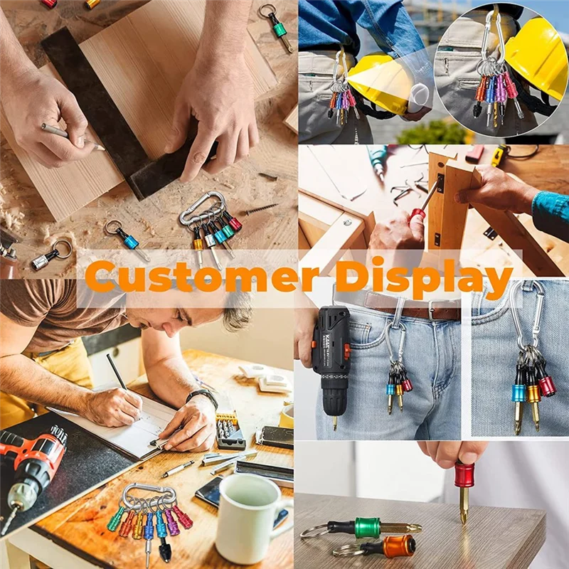 MAKE-12Pcs 1/4 بوصة عرافة عرقوب مفك بت حامل التغيير السريع تمديد بار مفك معدني بت حامل