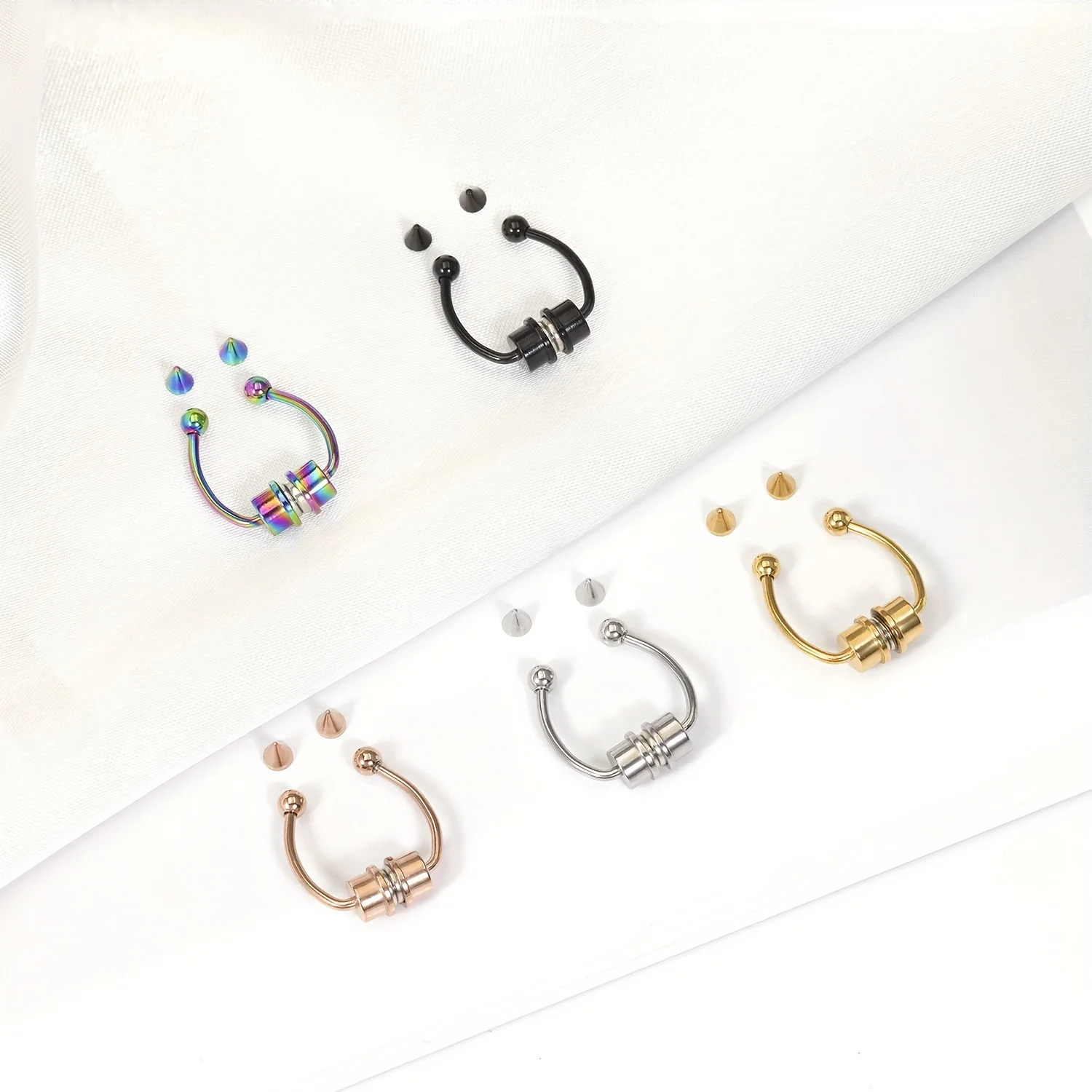 Women Fake Piercing Nose Ring Hoop Septum Non Piercing Nose Clip Rock HipHoop Stainless Steel Magnet Fashion Punk Body Jewelry view 6
