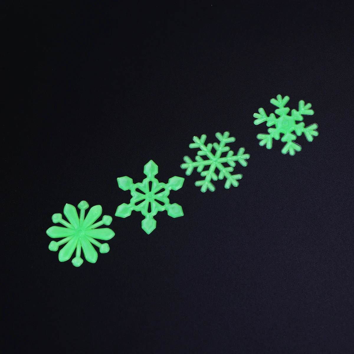 

50 PCS DIY 3D Snowflake Wall Stickers Christmas Decorations Snowflakes for Applique Party Green