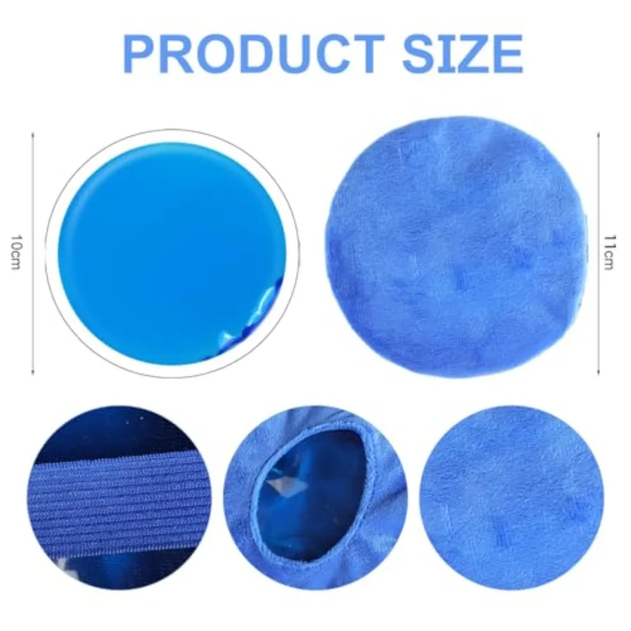 Gel Ice Pack Round Reusable Ice Packs for Injuries Hot and Cold Compress Pain Relief and Swelling Reduction 4 Pcs with 2 Covers