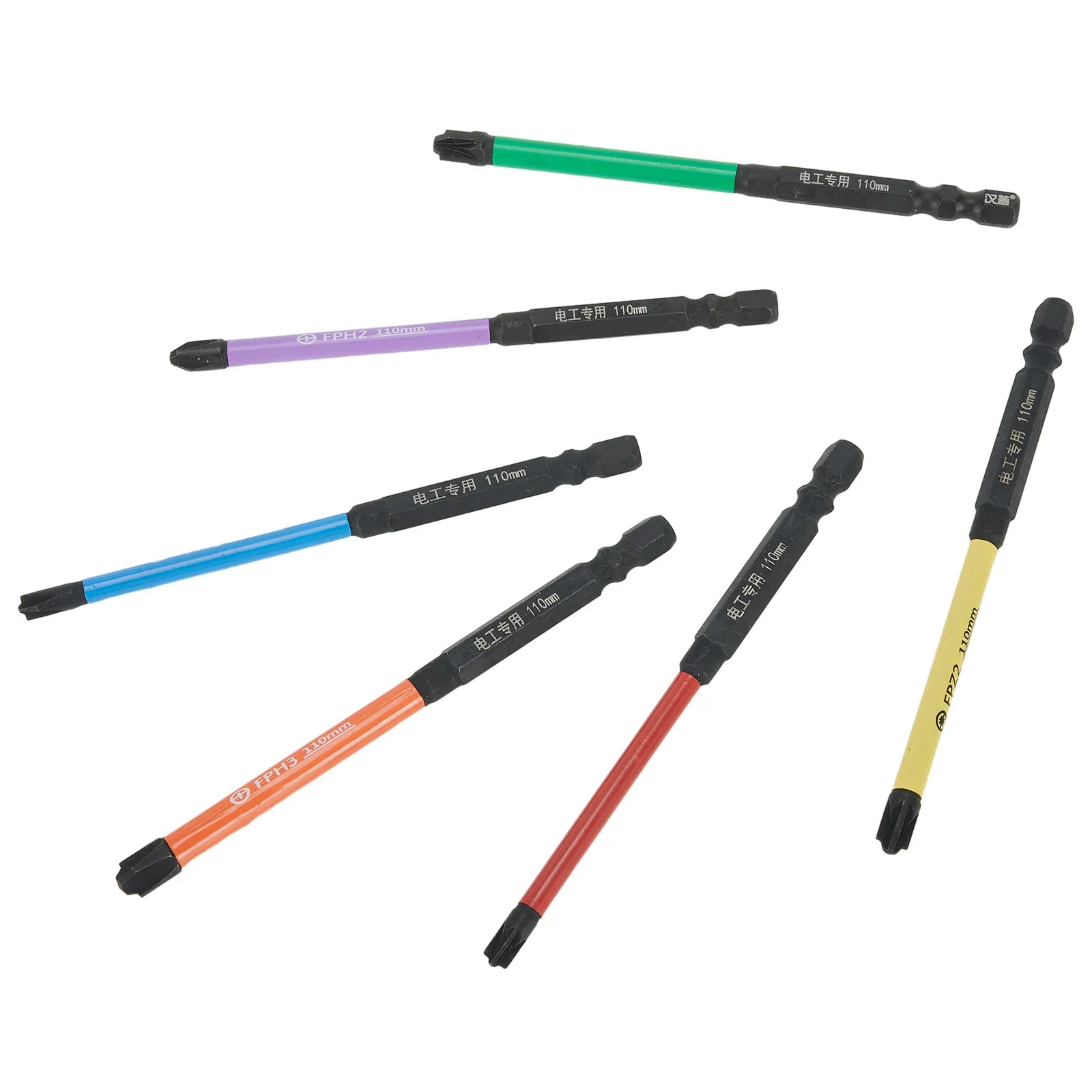 6Pcs Phillips Screwdriver Bit Magnetic Special Driver Switch Electrician Repair Tool FPH2 FPH3 FPZ2 FPZ3 PH1 PH2 PH3 PZ1 PZ3